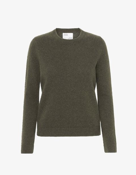 Women Classic Merino Wool Crew - Lava Grey Product Image