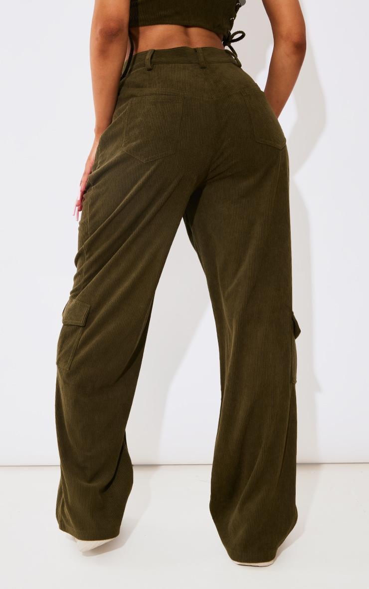 Khaki Cord Cargo Pocket Boyfriend Jean Product Image