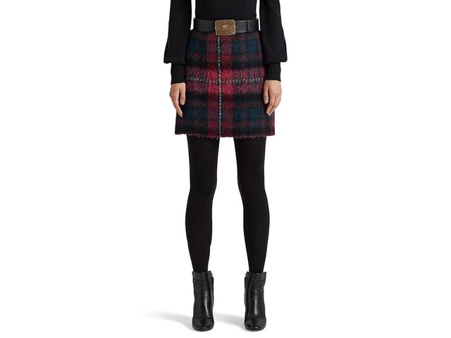 Lauren Ralph Lauren Plaid Pencil Miniskirt Multi) Women's Skirt Product Image