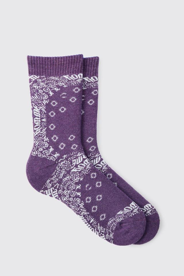 Bandana Print Socks | boohooMAN USA Product Image