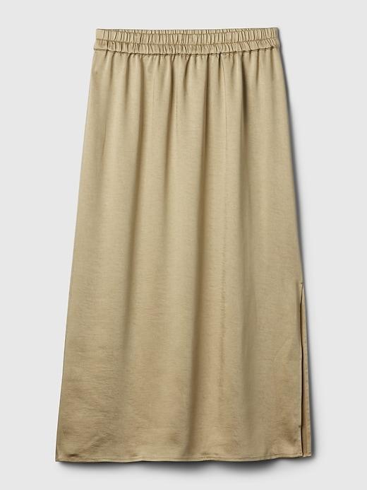 Satin Midi Skirt Product Image