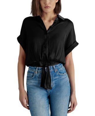 Women's Tori Button-Front Tie-Hem Top Product Image