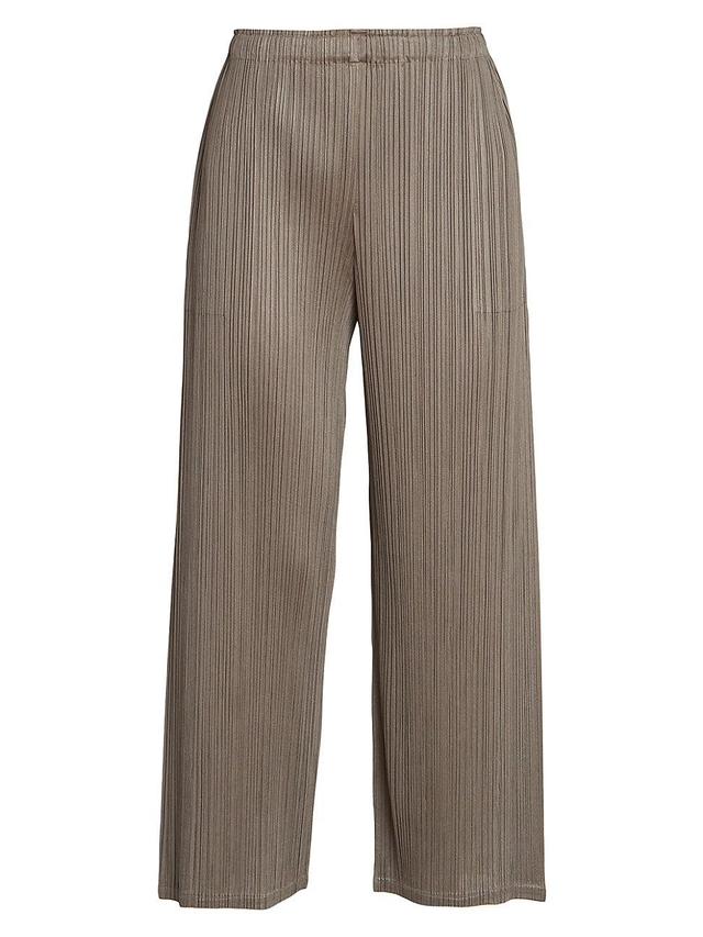 Womens March Pleated Cropped Wide-Leg Pants Product Image