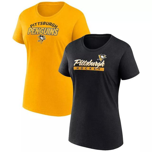 Womens Fanatics Branded Pittsburgh Penguins Risk T-Shirt Combo Pack Product Image