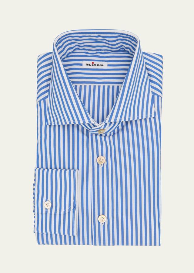 Mens Cotton Bengal Stripe Dress Shirt Product Image