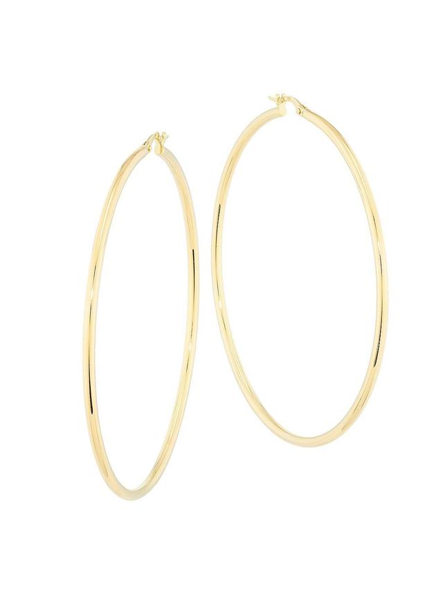 Womens 18K Yellow Gold Hoop Earrings Product Image