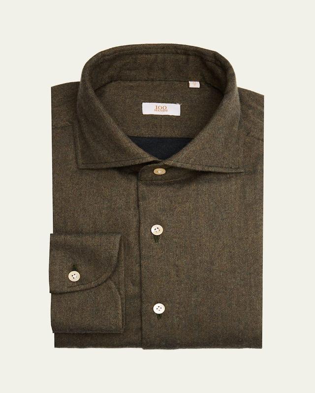 Mens Cotton Flannel Sport Shirt Product Image