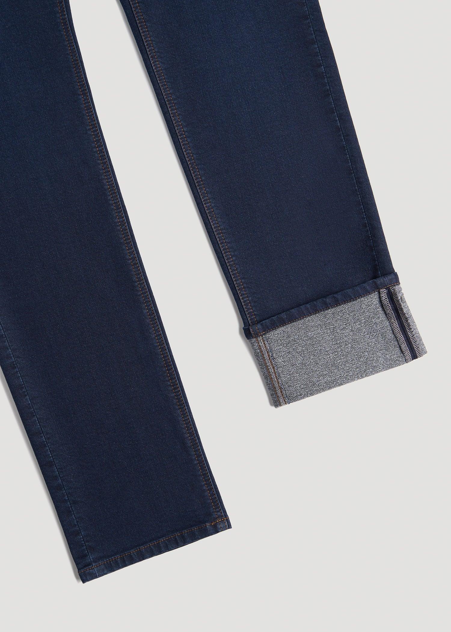 Carman TAPERED Fleeced Jeans for Tall Men in Rockies Blue Male Product Image