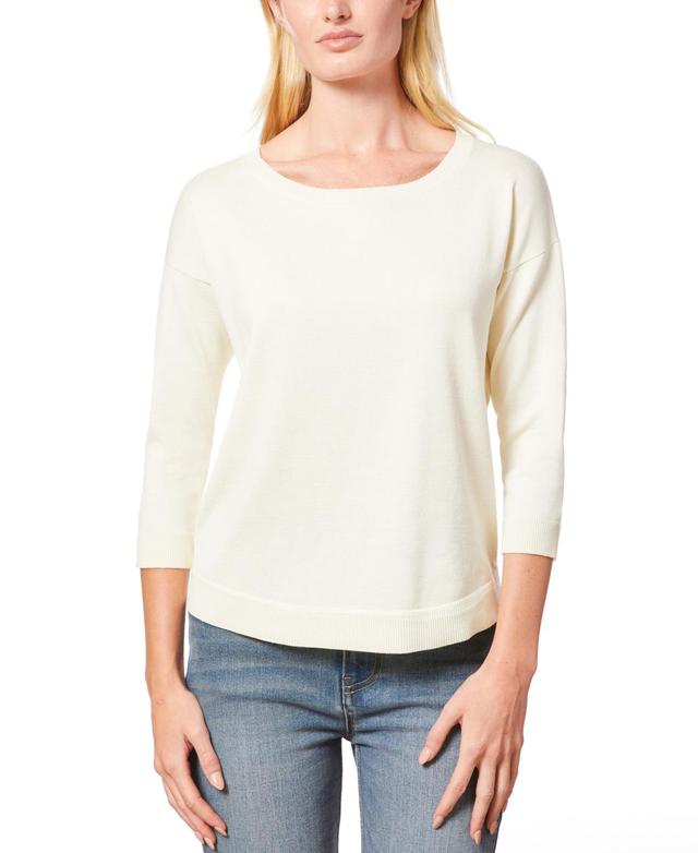 Melissa Paige Womens Boat-Neck Button-Back Sweater Product Image