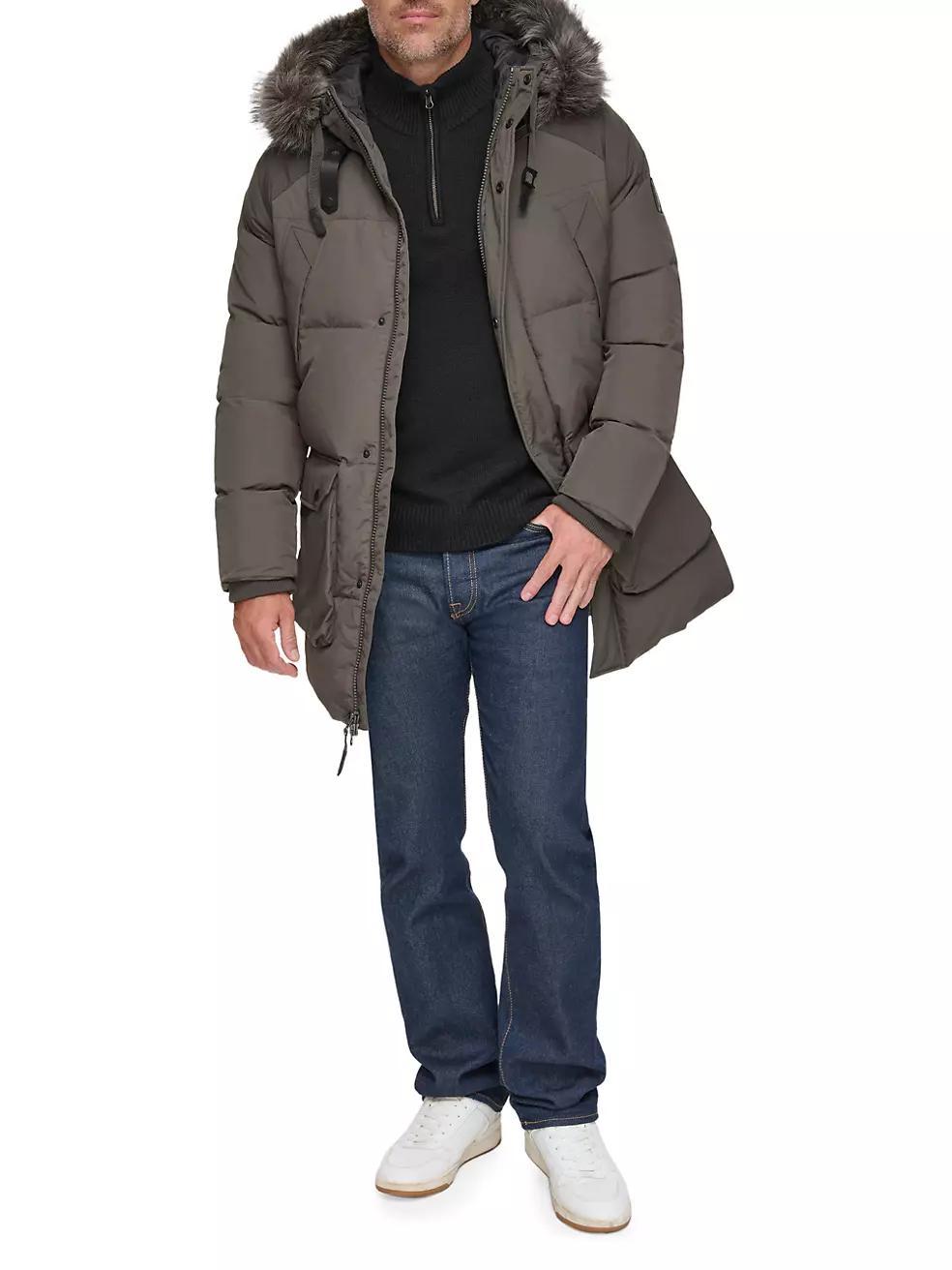 Korsun Faux Fur-Trim Down Parka Product Image