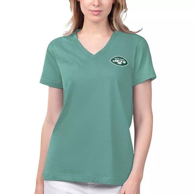 Womens Margaritaville New York Jets Game Time V-Neck T-Shirt Product Image