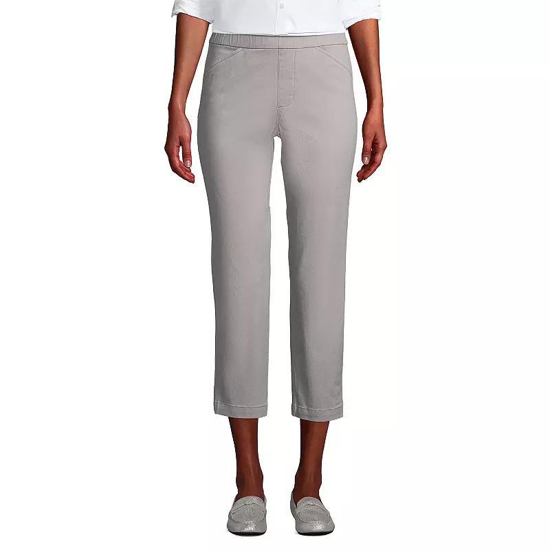 Womens Lands End Pull-On Chino Crop Pants Product Image