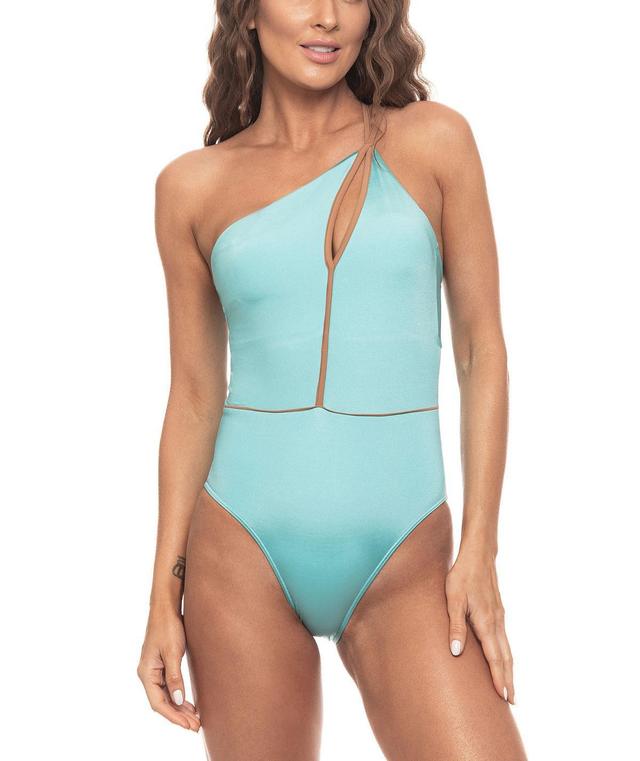 Guria Beachwear Womens Cut-out One Shoulder One Piece Swimsuit Product Image