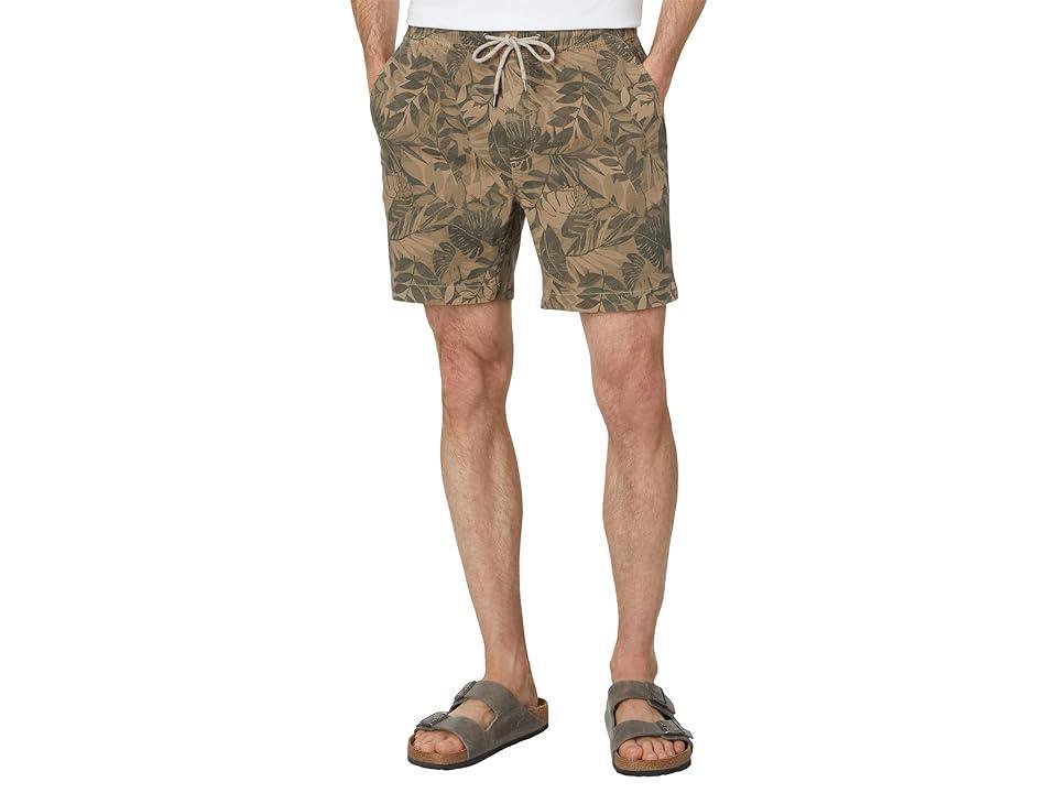 Faherty Essential Drawstring Shorts 6.5 (Olive Jungle Tropical) Men's Casual Pants Product Image