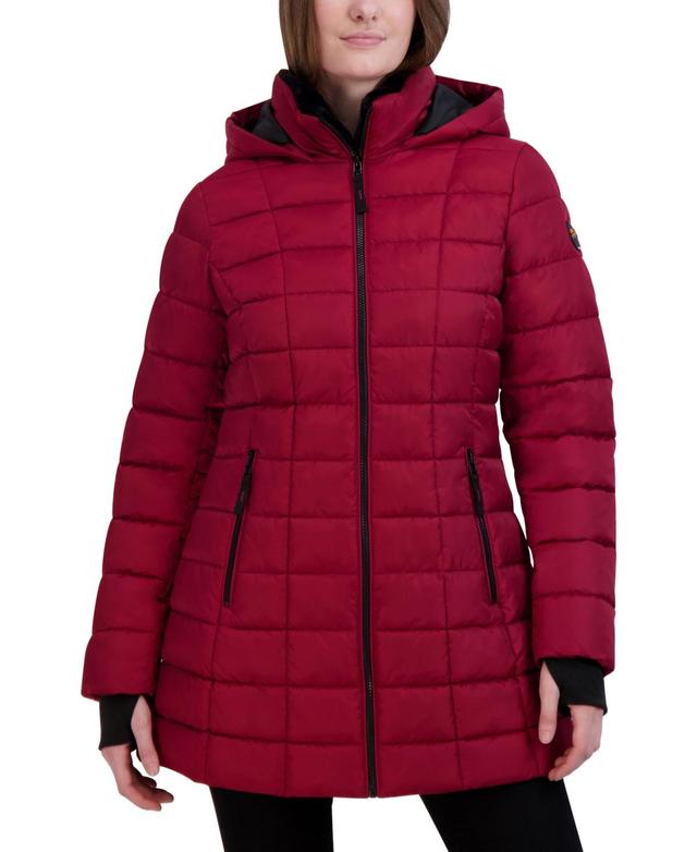 Hfx Womens Heavyweight Box Quilted Winter Puffer Parka Jacket Product Image