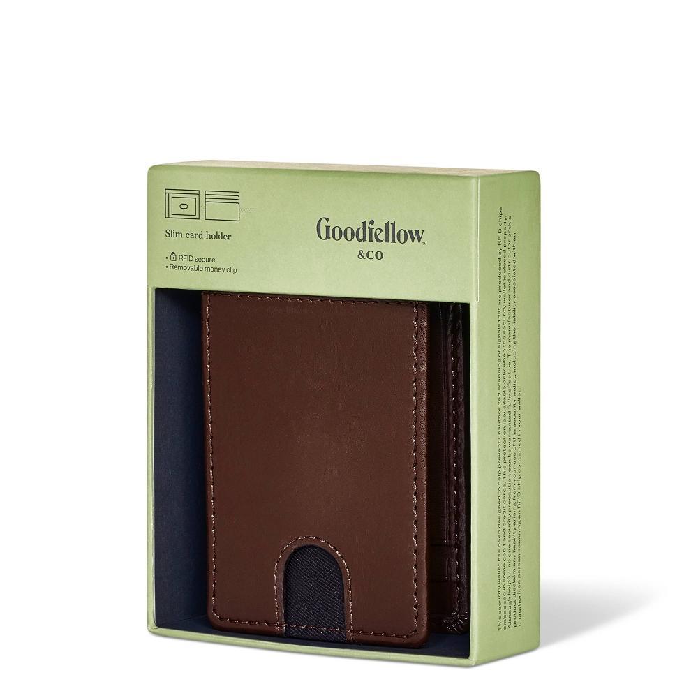 Men's RFID Bifold Wallet with Money Clip - Goodfellow & Co™ Brown Product Image