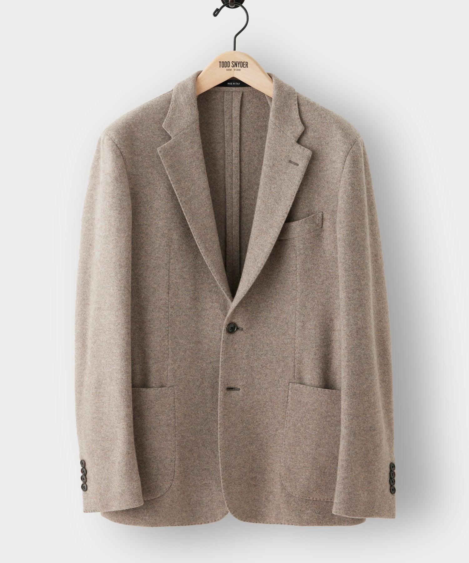 Italian Cashmere Sport Coat in Mushroom Product Image