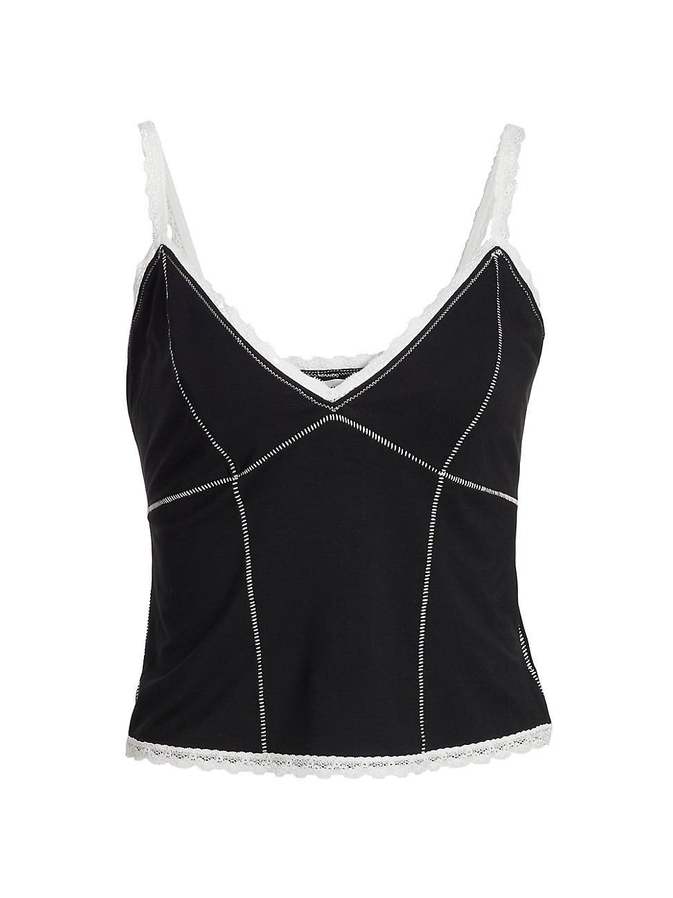 Womens Dainty Contrast Stitch Camisole Product Image