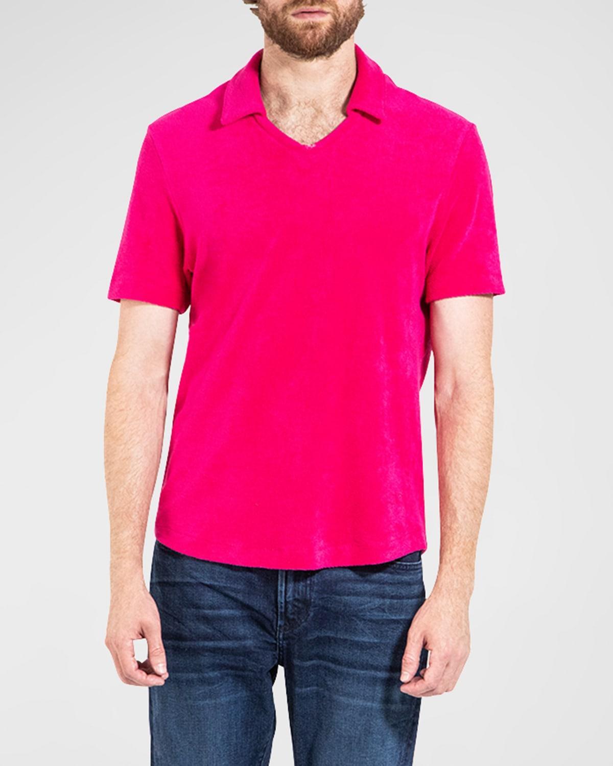 Mens Terry Toweling Polo Shirt Product Image