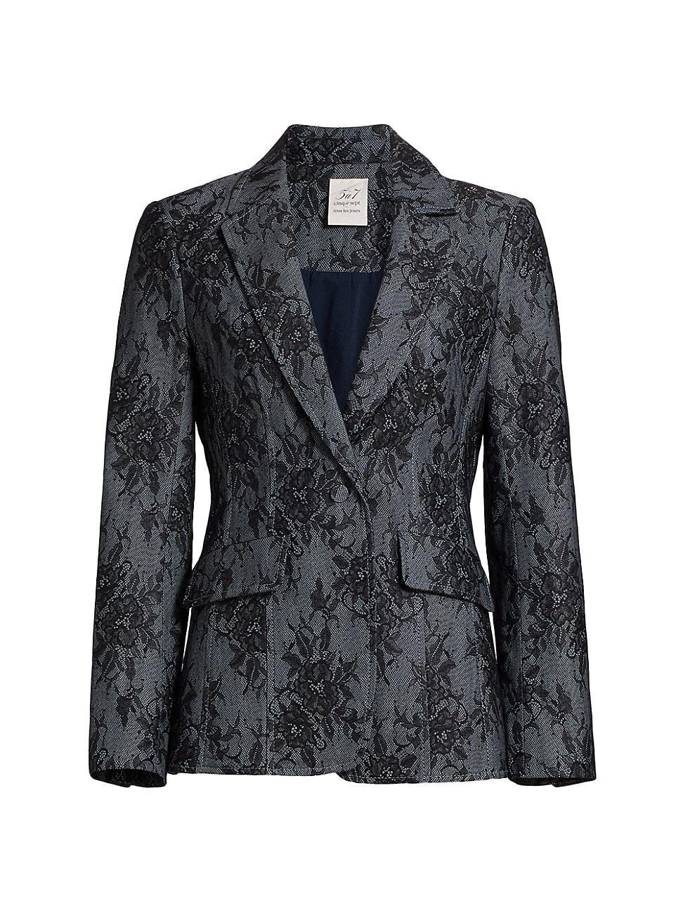 Womens Sallie Floral Lace Blazer Product Image