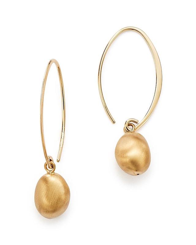 Bloomingdale's 14K Yellow Gold Satin Drop Threader Earrings - 100% Exclusive - Female Product Image