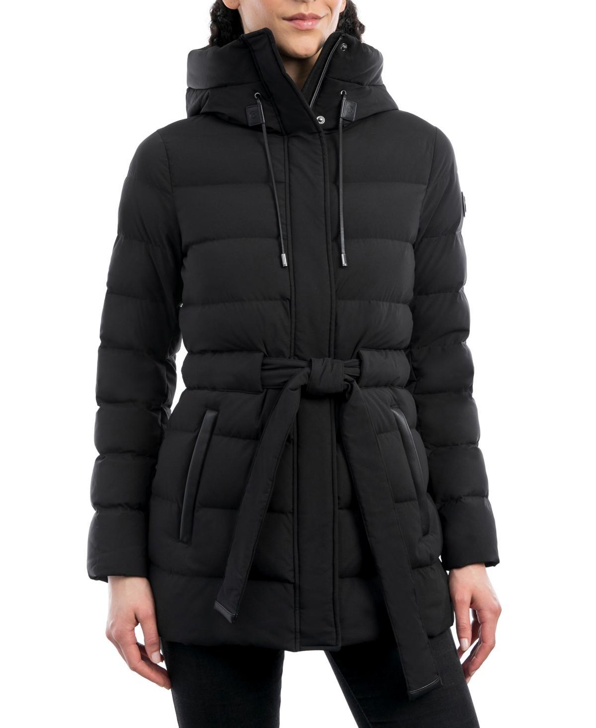 Michael Michael Kors Womens Belted Packable Puffer Coat Product Image