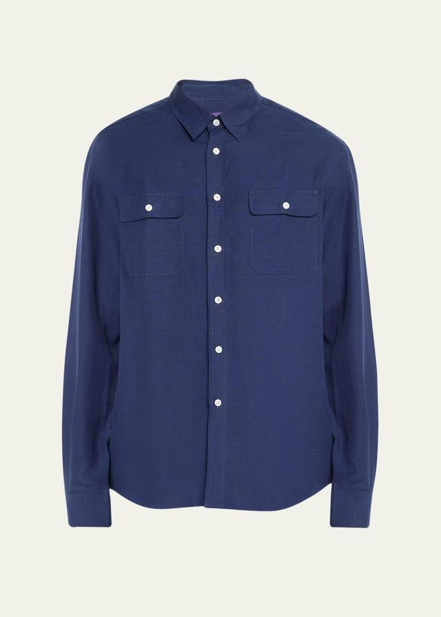 Mens Linen Silk Cooper Canvas Shirt Product Image