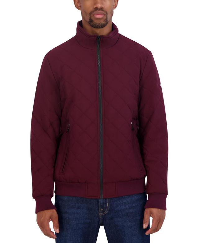 Nautica Mens Quilted Water-Resistant Full-Zip Bomber Jacket Product Image