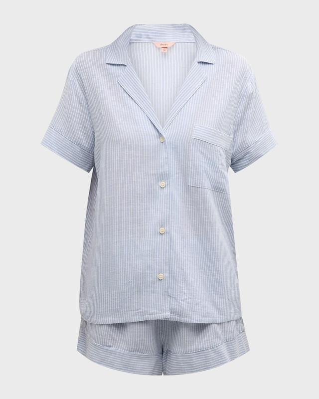 Nautico Striped Shortie Pajama Set Product Image