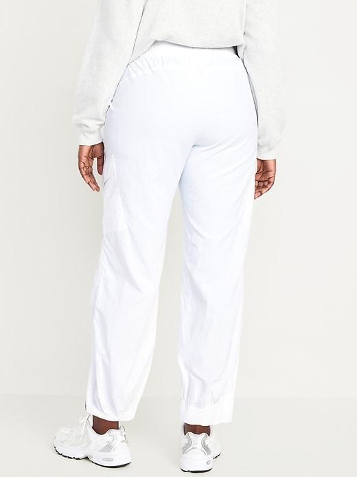 High-Waisted Ankle-Zip Cargo Joggers Product Image