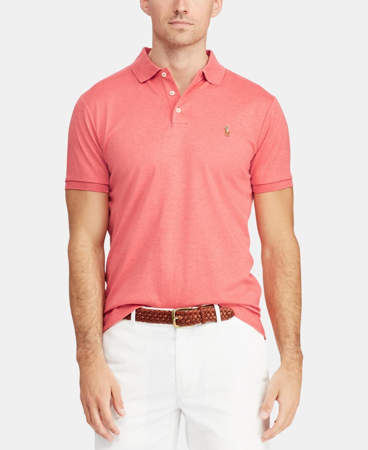 Men's Custom Slim Fit Soft Cotton Polo Shirt In Highland Rose Heather Product Image