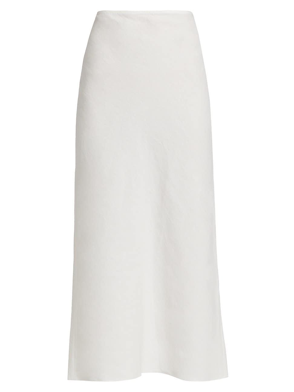 Womens Carine Linen Midi-Skirt Product Image