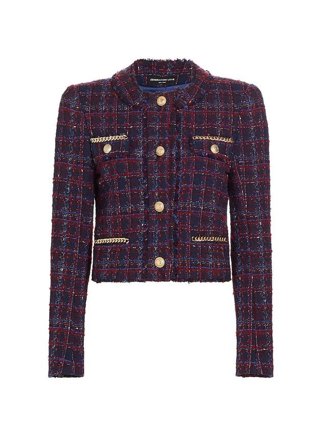 Womens Kristen Cotton-Blend Tweed Jacket Product Image