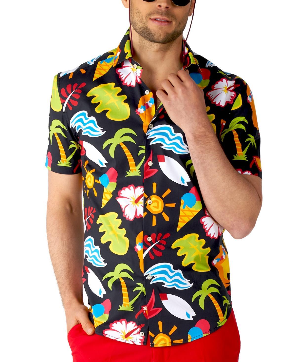 OppoSuits Tropical Thunder Stretch Short Sleeve Button-Up Shirt Product Image