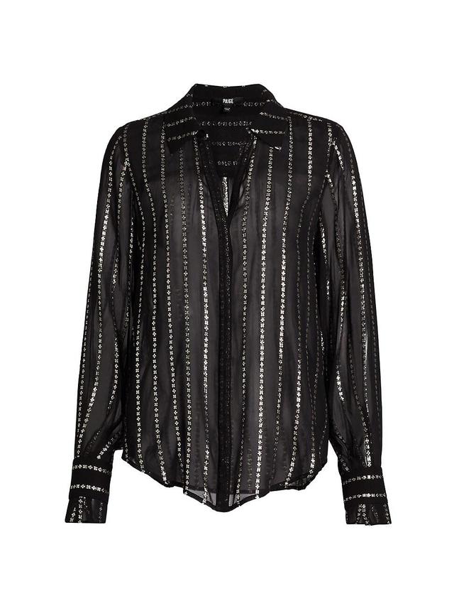 Womens Sosa Shimmering Stripe Blouse Product Image