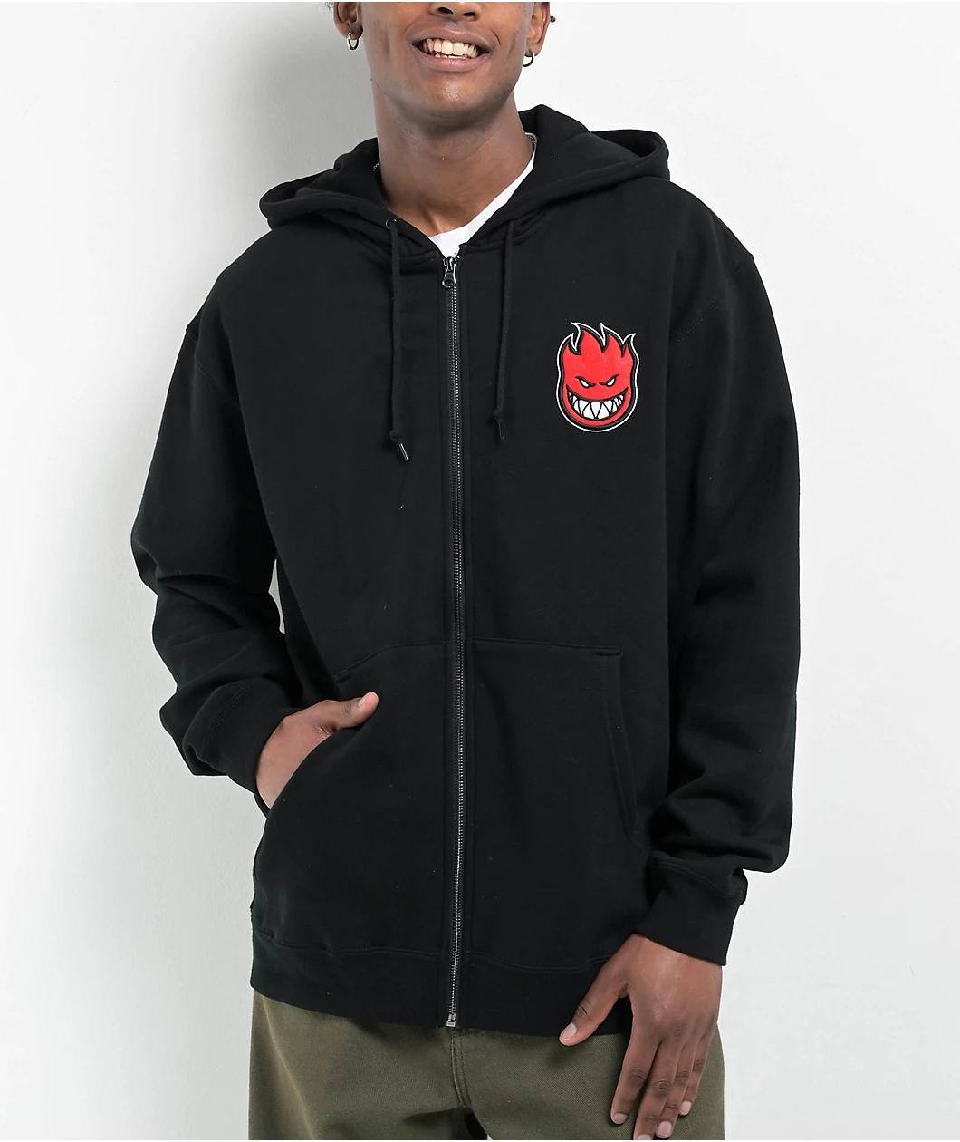 Spitfire Big Head Black Zip Hoodie Product Image