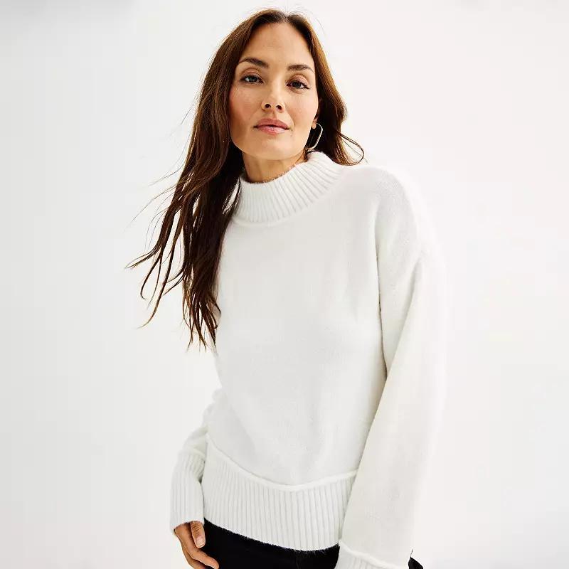 Womens Nine West Mockneck Pullover Sweater Product Image