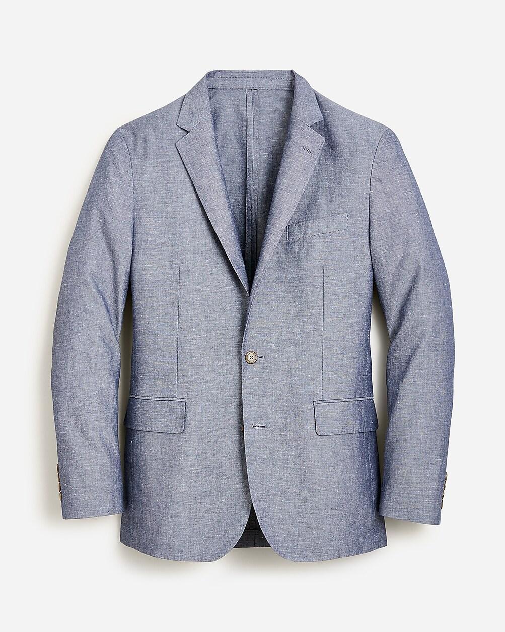 Ludlow Slim-fit unstructured suit jacket in Irish cotton-linen blend Product Image