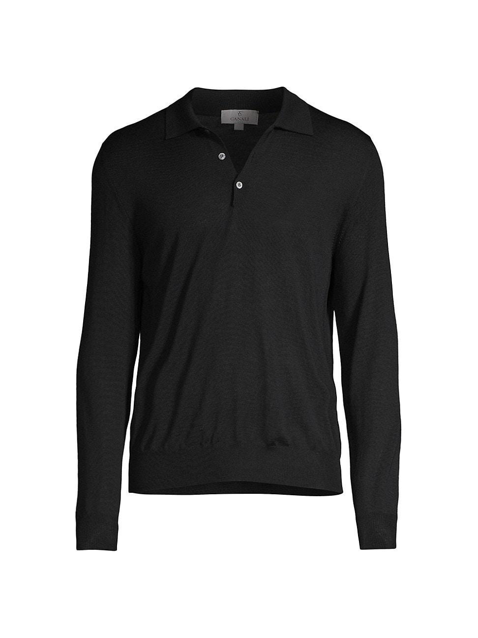 Mens Modern-Fit Wool Polo Shirt Product Image