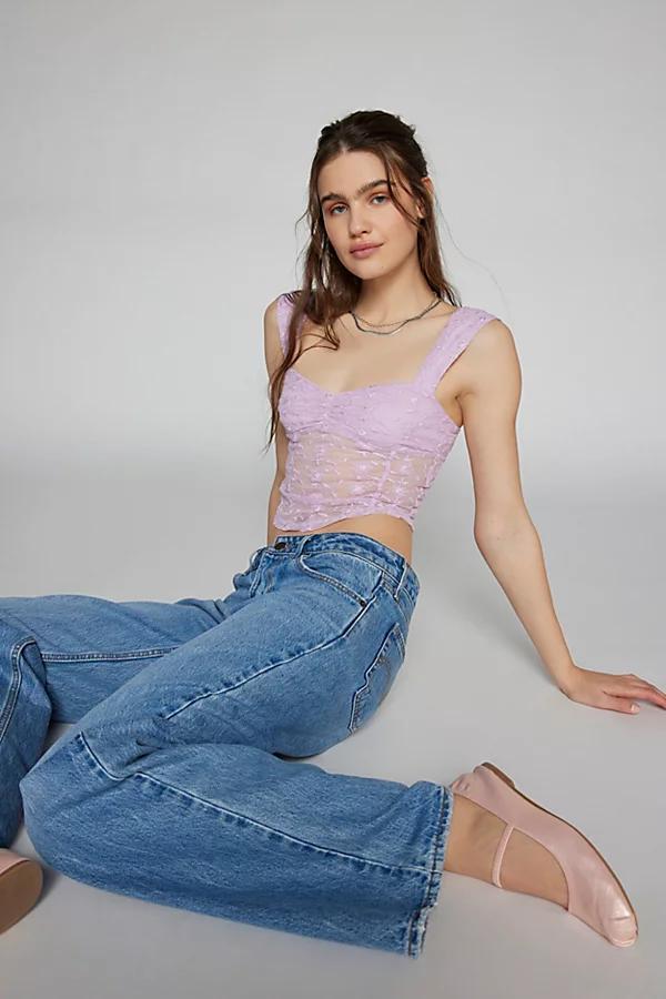 Kimchi Blue Stacia Embroidered Mesh Tank Top Womens at Urban Outfitters product image