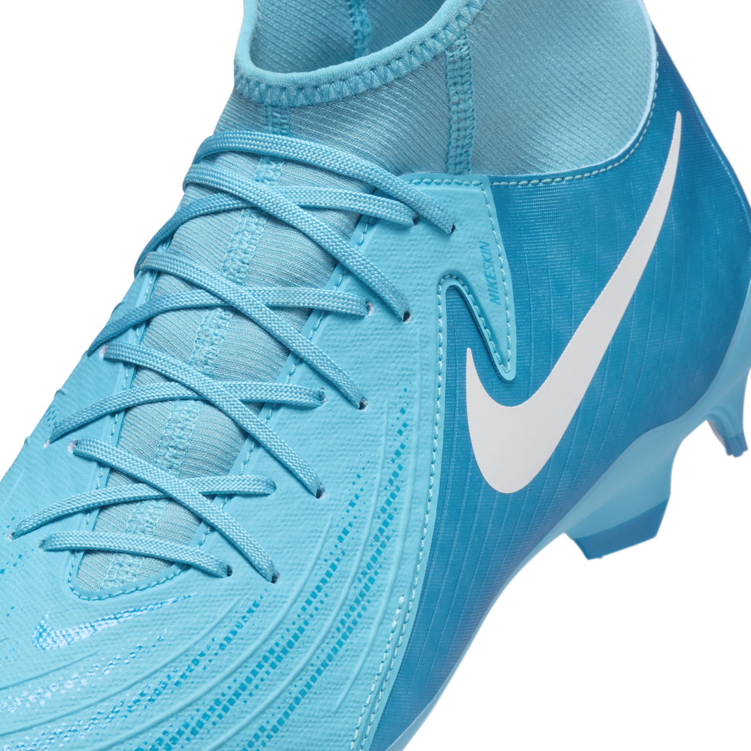 Nike Mens Nike Phantom Luna II Academy FG/MG - Mens Soccer Shoes Blue Fury/White Product Image