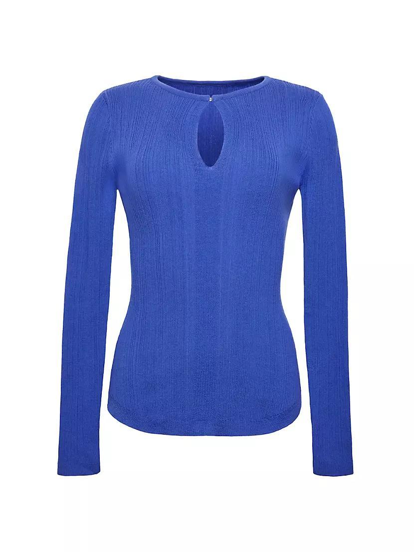 Ribbed Wool Long-Sleeve Top Product Image