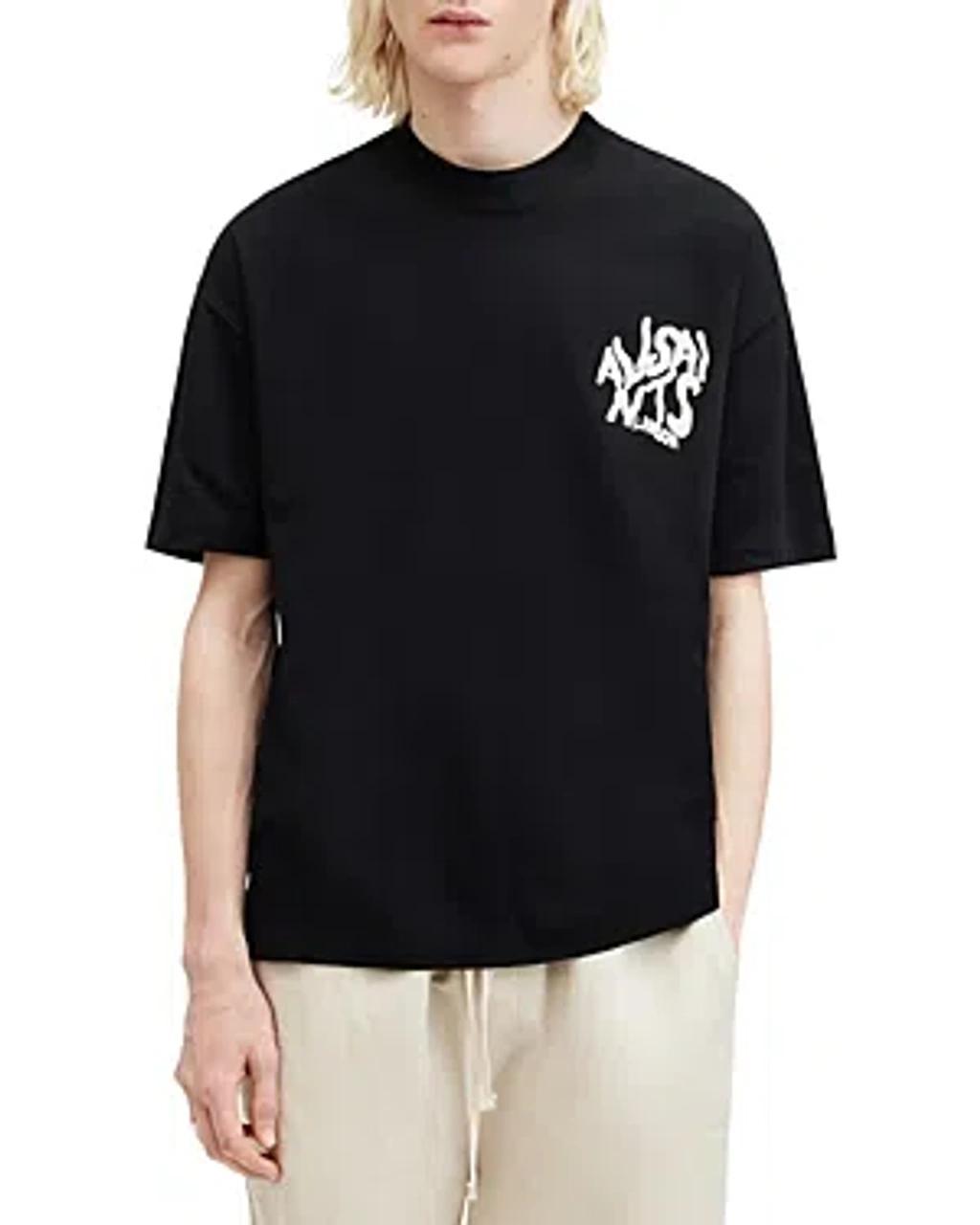 ALLSAINTS Orlando Cotton Graphic Tee In Washed Black Product Image