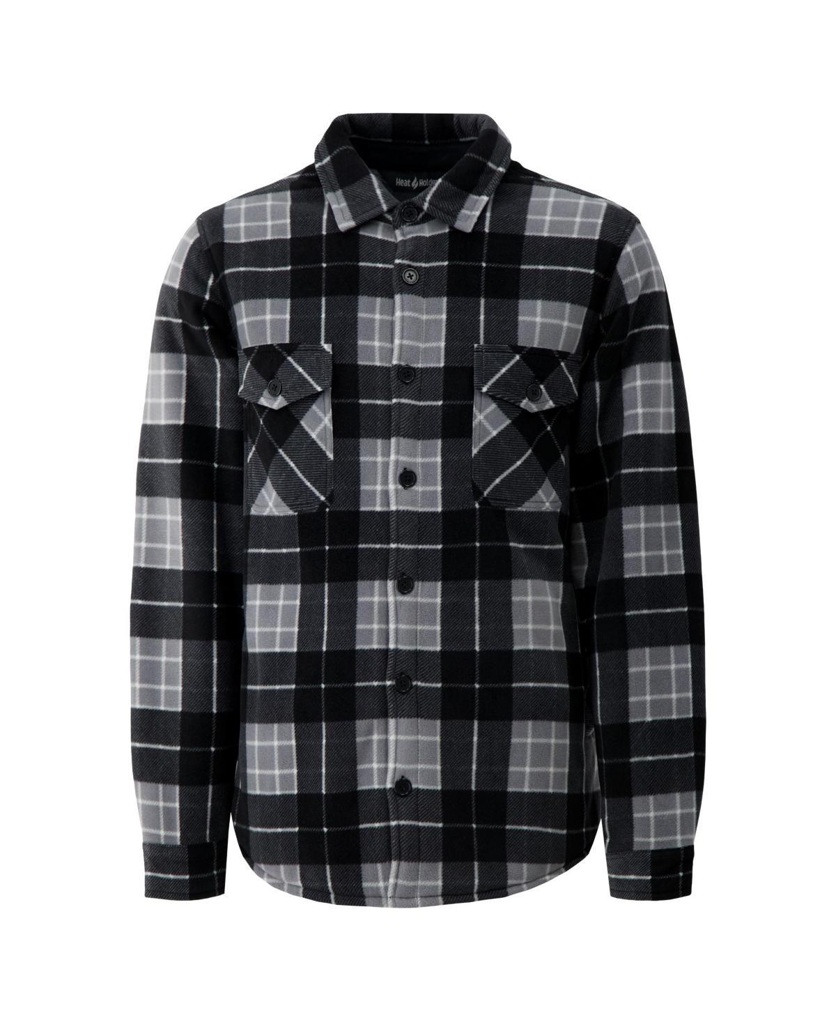 Heat Holders Mens Jax Long Sleeve Plaid Shirt Jacket Product Image