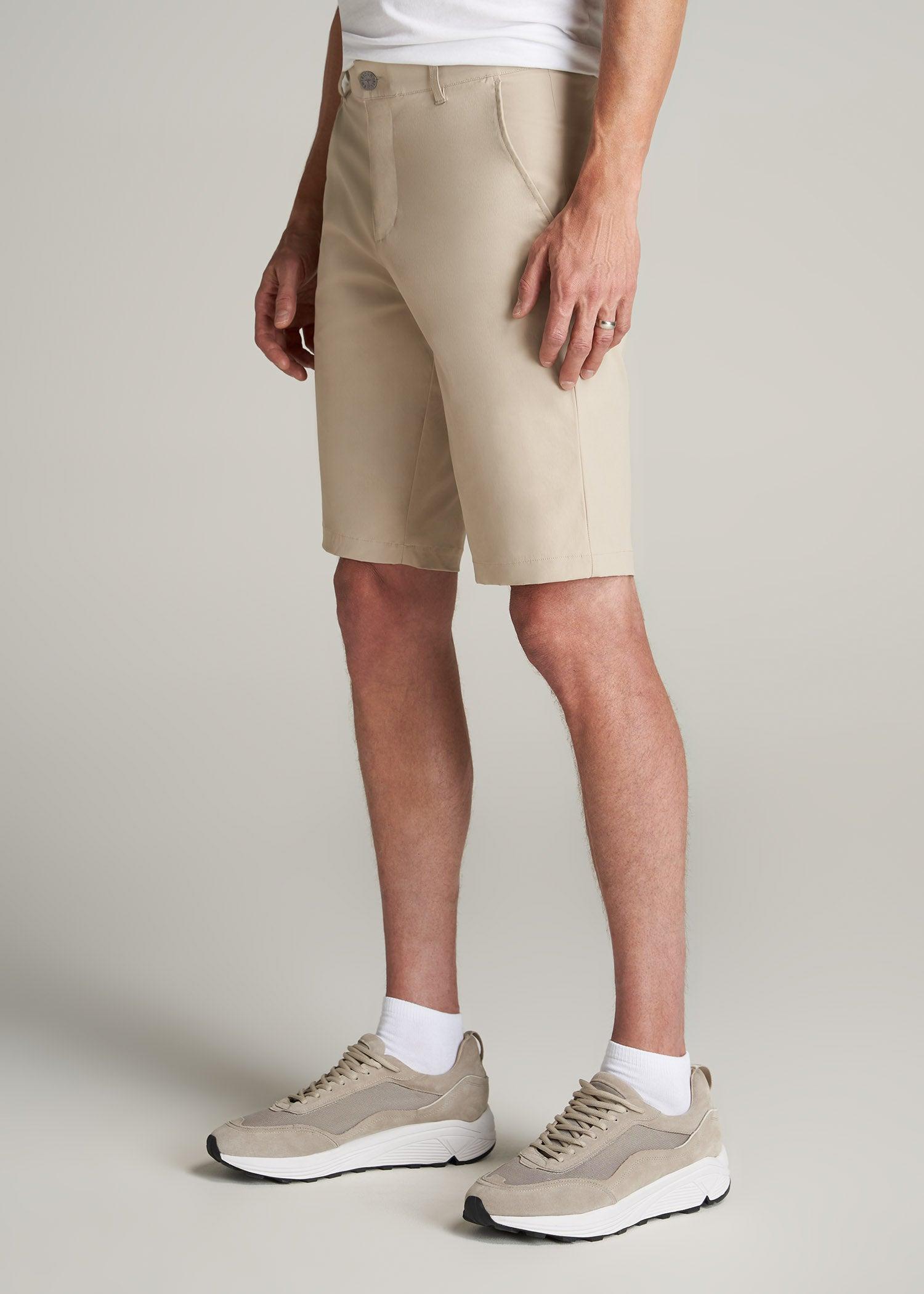 Traveler Chino Shorts for Tall Men in Light Khaki Product Image