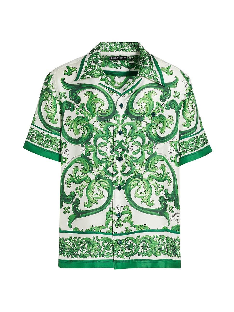 Mens Majolica Silk Camp Shirt Product Image