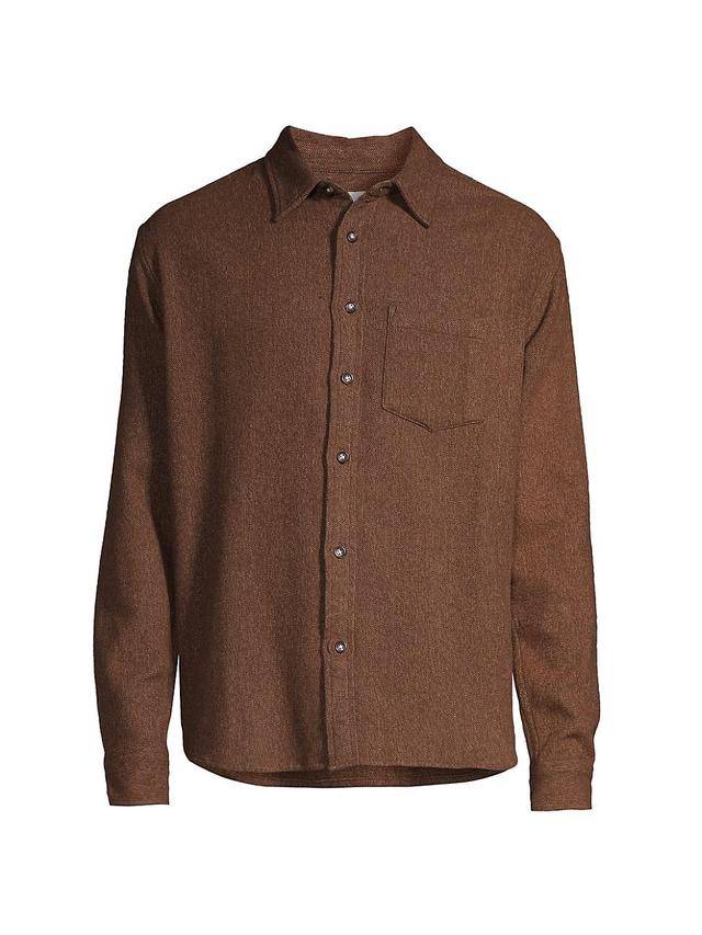 Mens Flannel Button-Front Shirt Product Image