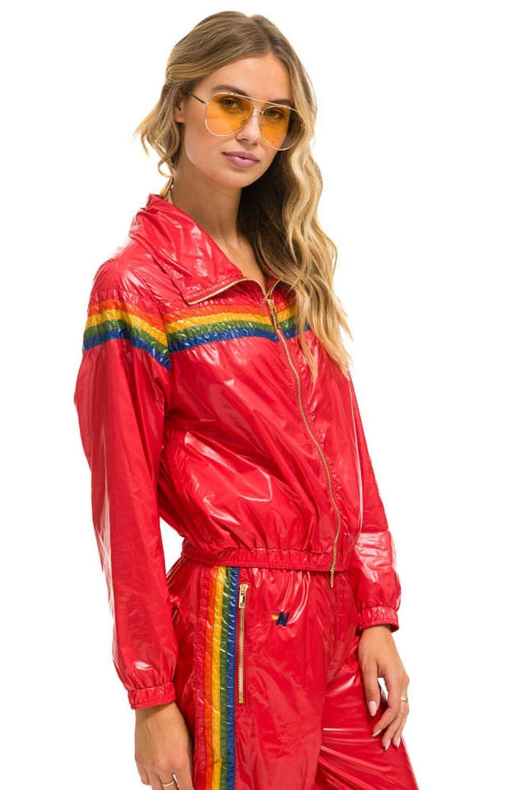 5 STRIPE - WINDBREAKER CHERRY GLOSSY Female Product Image