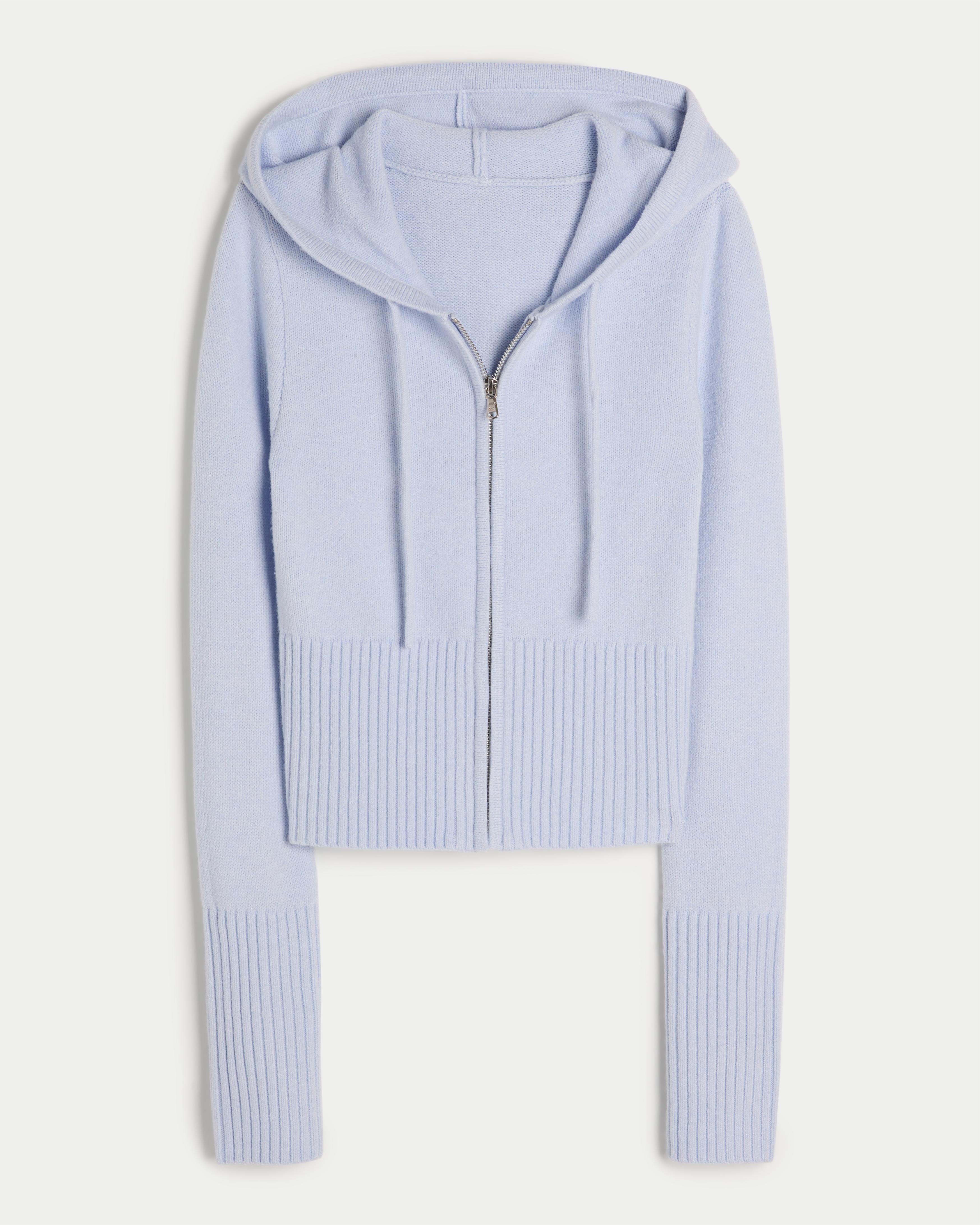 Gilly Hicks Sweater-Knit Zip-Up Hoodie Product Image