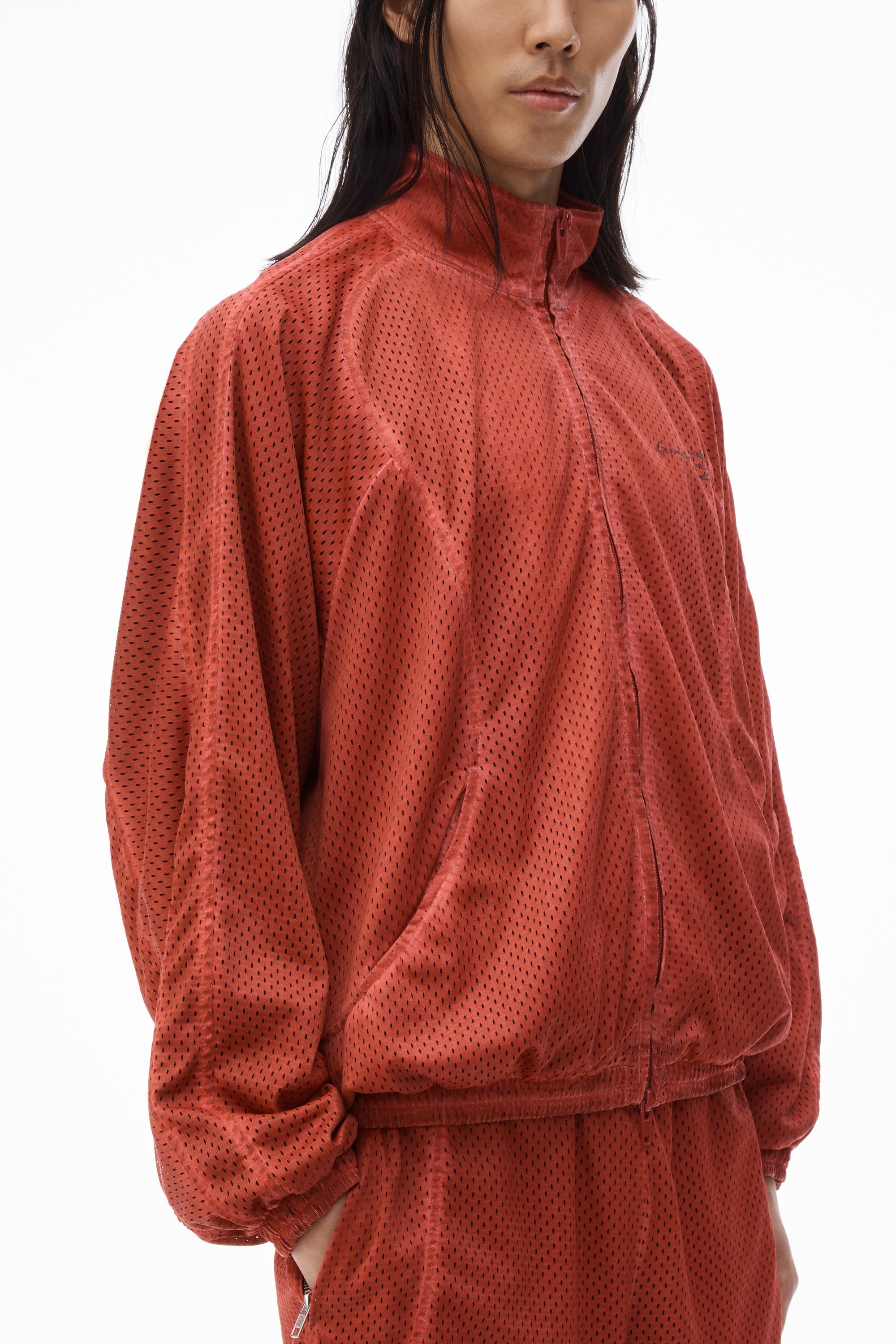 Track Jacket In Perforated Mesh Product Image